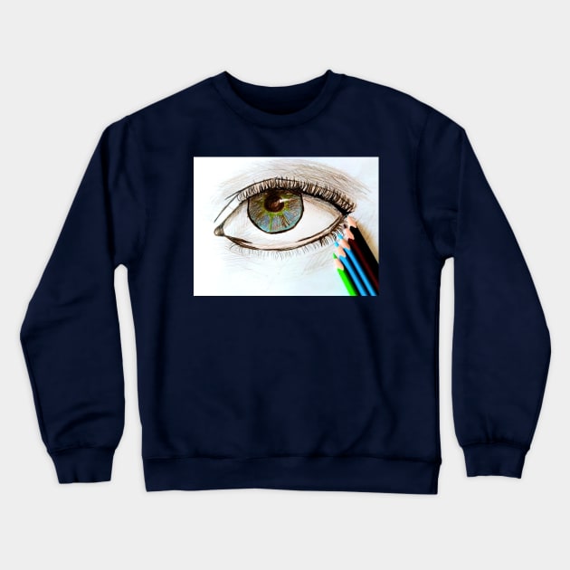 Color eye Crewneck Sweatshirt by The smell of eucalyptus